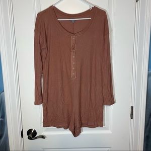 Aerie Oversized Henley Romper